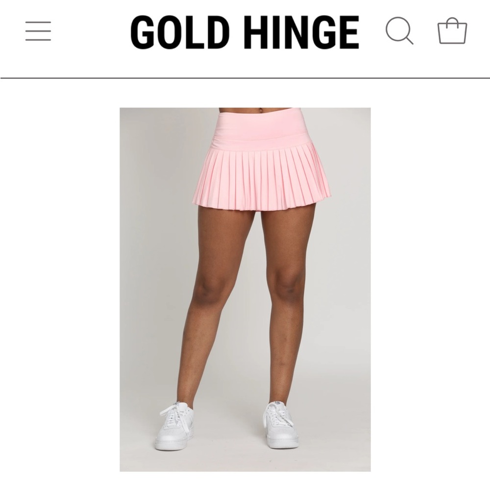 Gold hinge Baby pink skirt